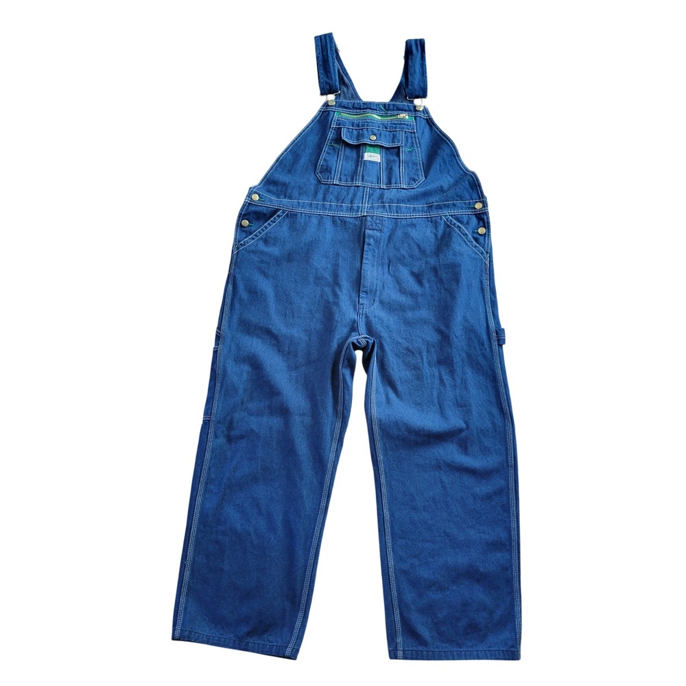 Liberty Bib Overalls Denim Blue Jean 44x30 Carpenter Work Pants‎ Utility Cargo
